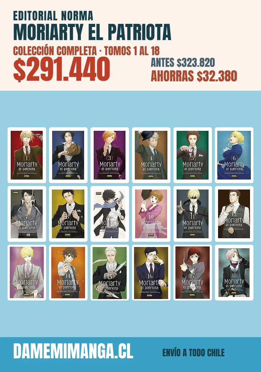 Moriarty el Patriota Colección Completa (18 tomos) – Editorial Norma