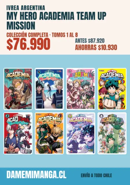 My Hero Academia Team Up Mission Colección Completa (8 tomos) – Ivrea Argentina