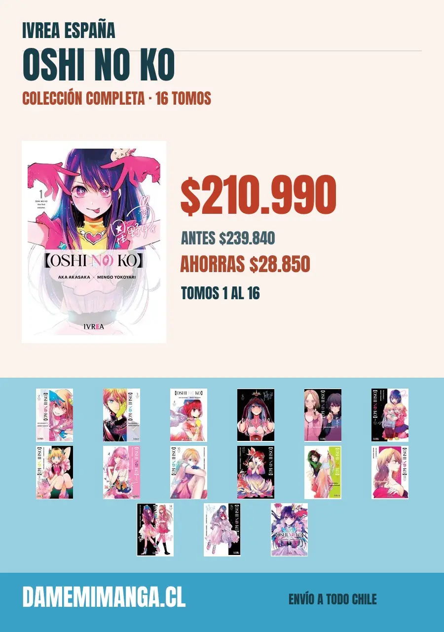 Oshi No Ko Colección Completa (16 tomos) – Ivrea España