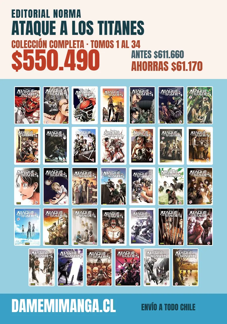 Ataque a los Titanes Colección Completa (34 tomos) – Editorial Norma