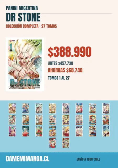 Dr Stone Colección Completa (27 tomos) – Panini Argentina