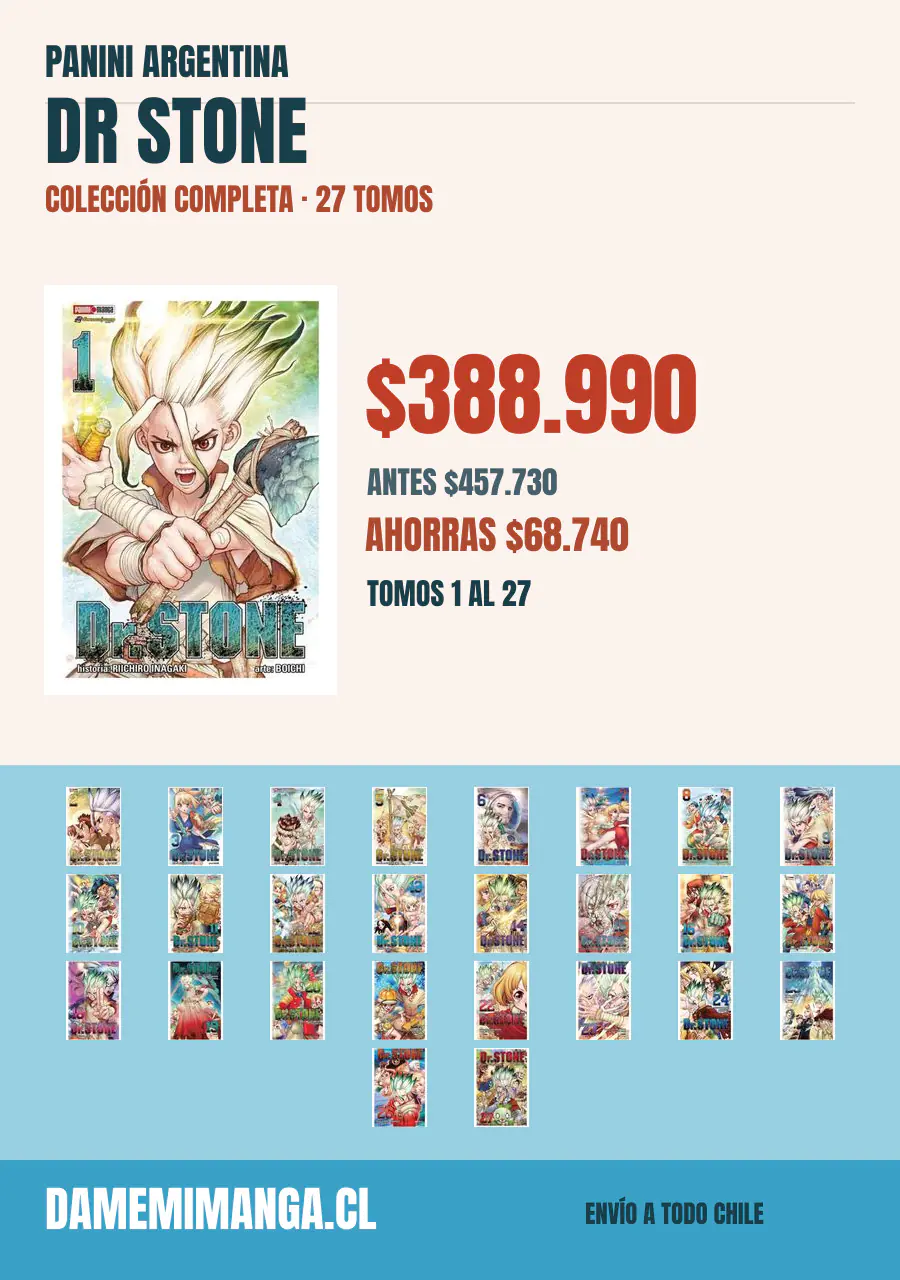 Dr Stone Colección Completa (27 tomos) – Panini Argentina