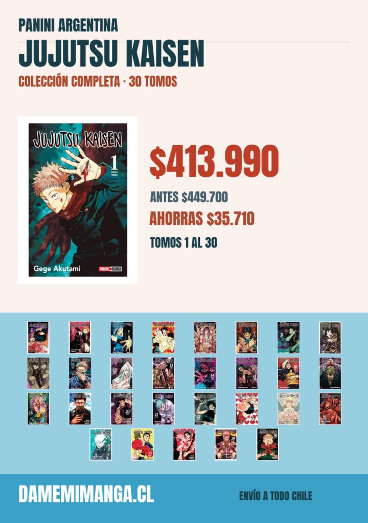 Jujutsu Kaisen Colección Completa (30 tomos) – Panini Argentina
