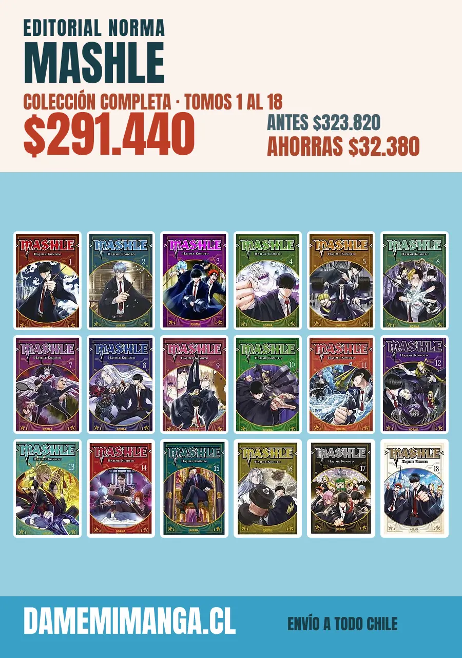 Mashle Colección Completa (18 tomos) – Editorial Norma