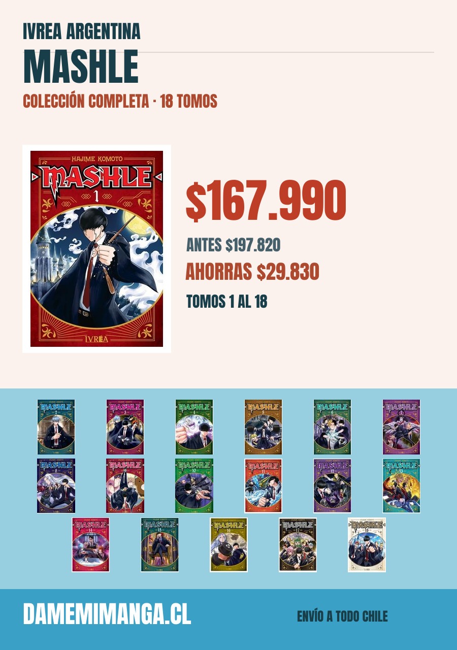 Mashle Colección Completa (18 tomos) – Ivrea Argentina