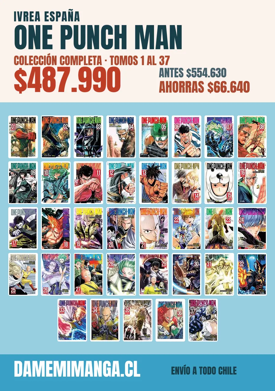 One Punch Man Colección Completa (37 tomos) – Ivrea España