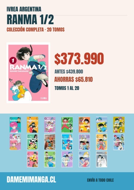 Ranma 1/2 Colección Completa (20 tomos) – Ivrea Argentina