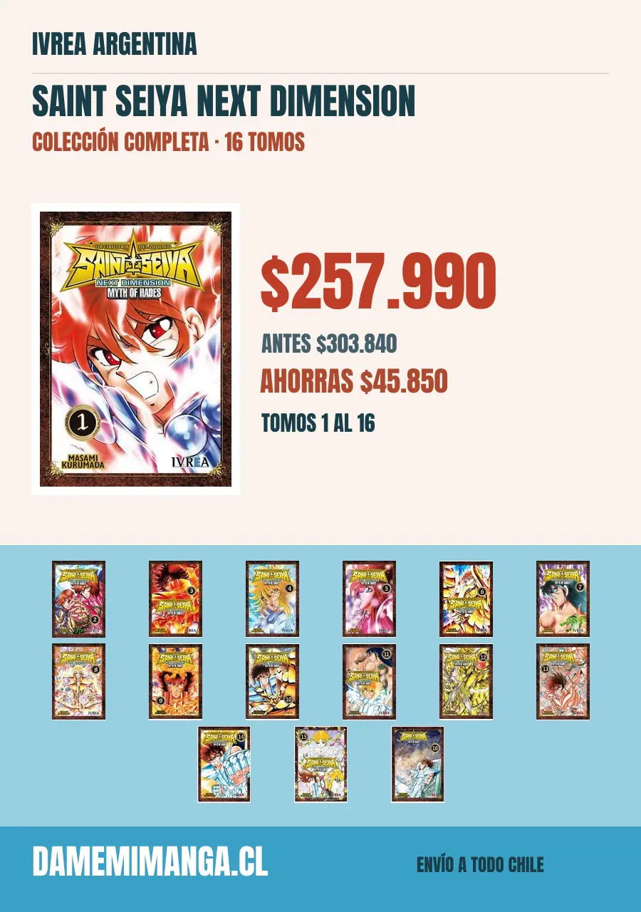 Saint Seiya Next Dimension Colección Completa (16 tomos) – Ivrea Argentina