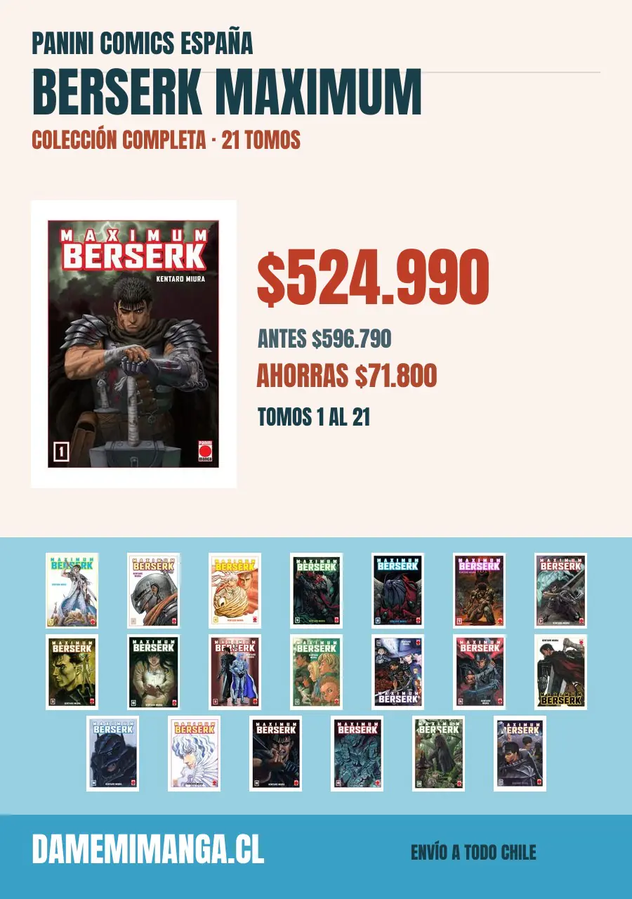 Berserk Maximum Colección Completa (21 tomos) – Panini España
