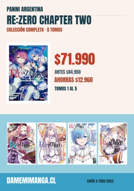 Re:Zero Chapter Two Colección Completa (5 tomos) – Panini Argentina