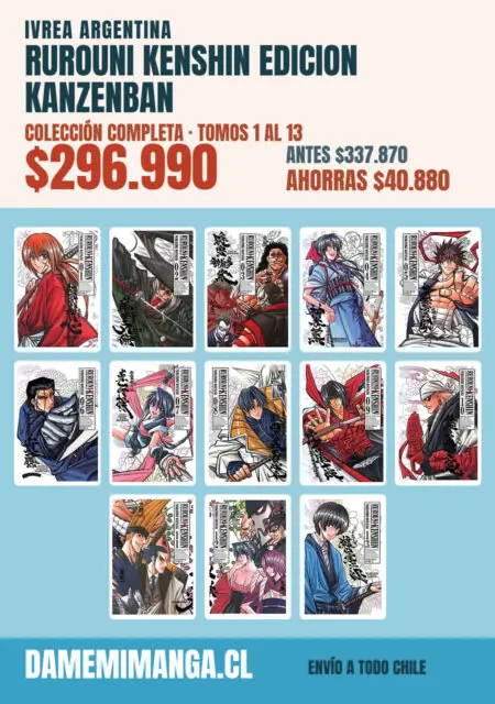Rurouni Kenshin Edicion Kanzenban Colección Completa (13 tomos) – Ivrea Argentina
