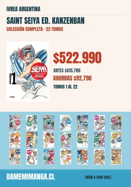 Saint Seiya Ed. Kanzenban Colección Completa (22 tomos) – Ivrea Argentina