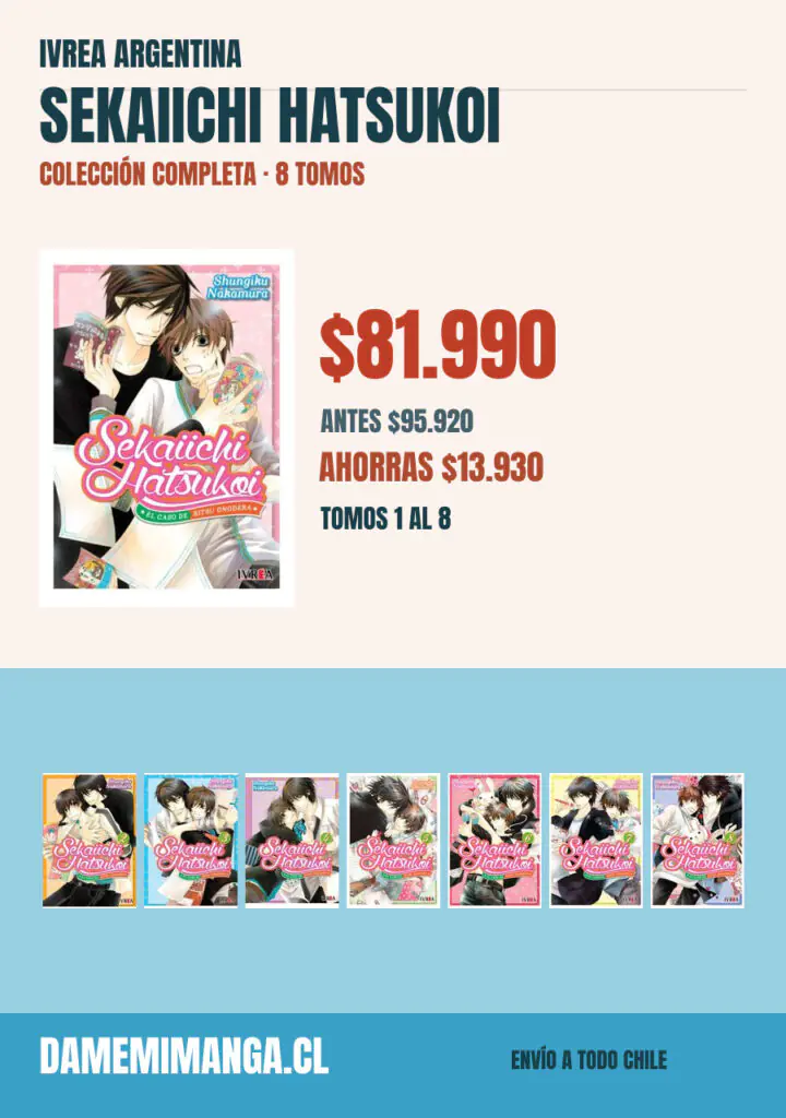Sekaiichi Hatsukoi Colección Completa (8 tomos) – Ivrea Argentina
