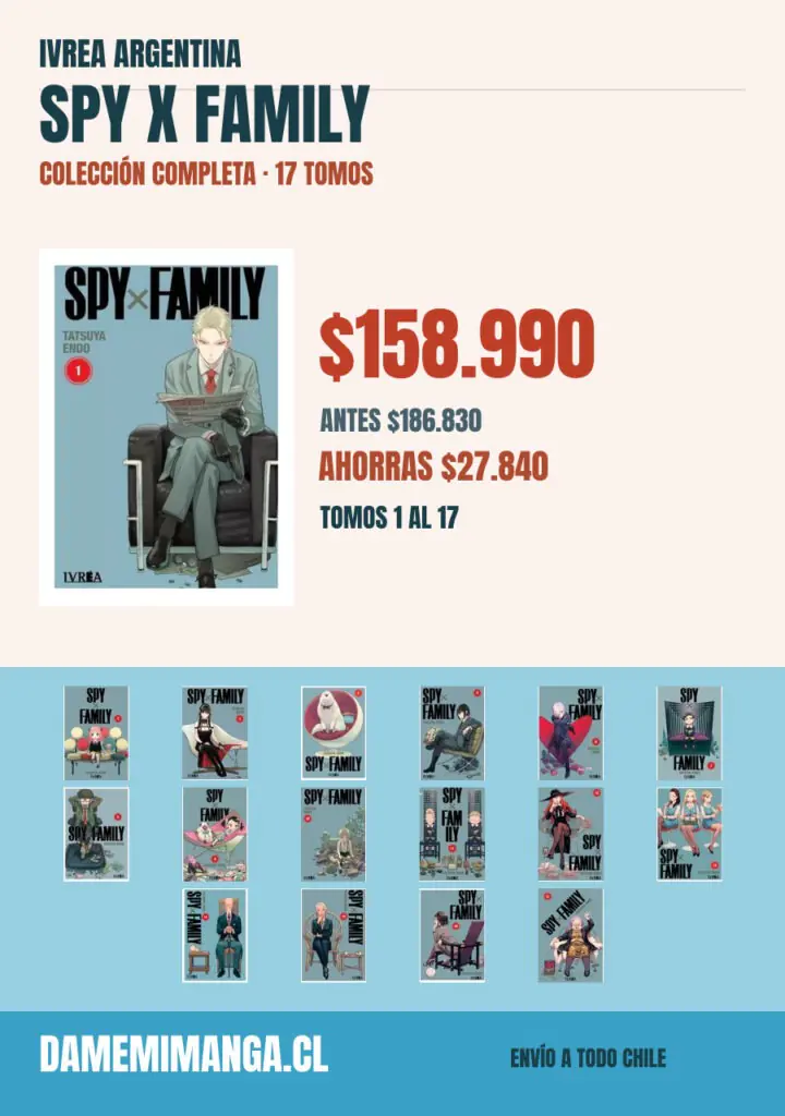 Spy x Family Colección Completa (17 tomos) – Ivrea Argentina
