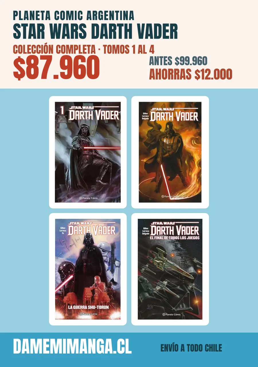 Star Wars Darth Vader Colección Completa (4 tomos) – Planeta Comic Argentina