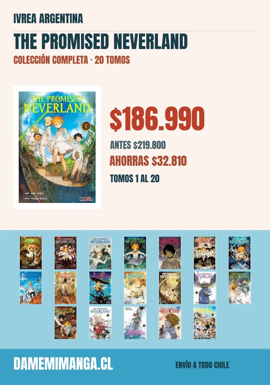 The Promised Neverland Colección Completa (20 tomos) – Ivrea Argentina