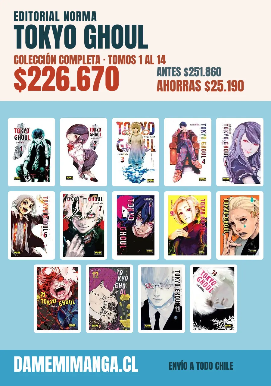 Tokyo Ghoul Colección Completa (14 tomos) – Editorial Norma