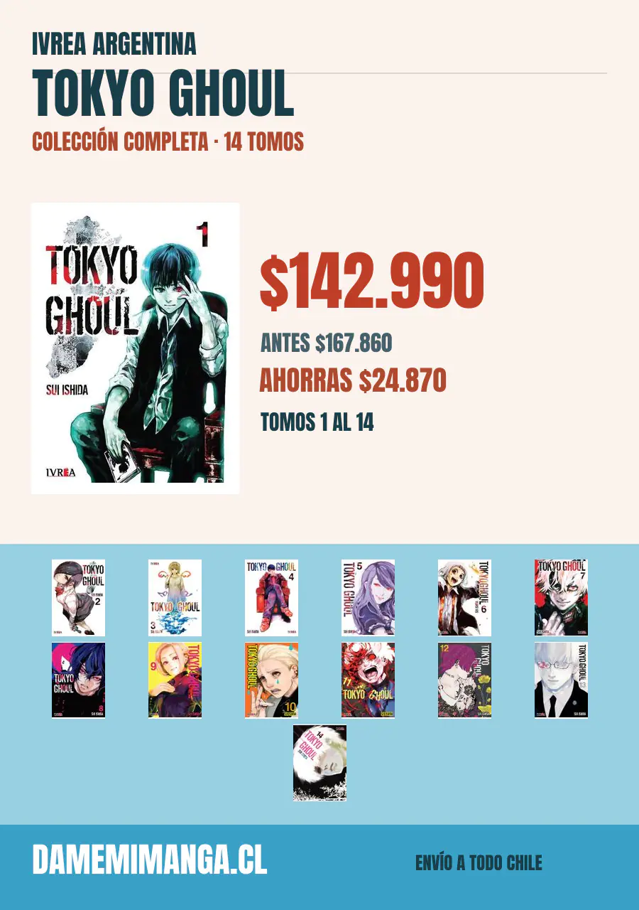 Tokyo ghoul Colección Completa (14 tomos) – Ivrea Argentina