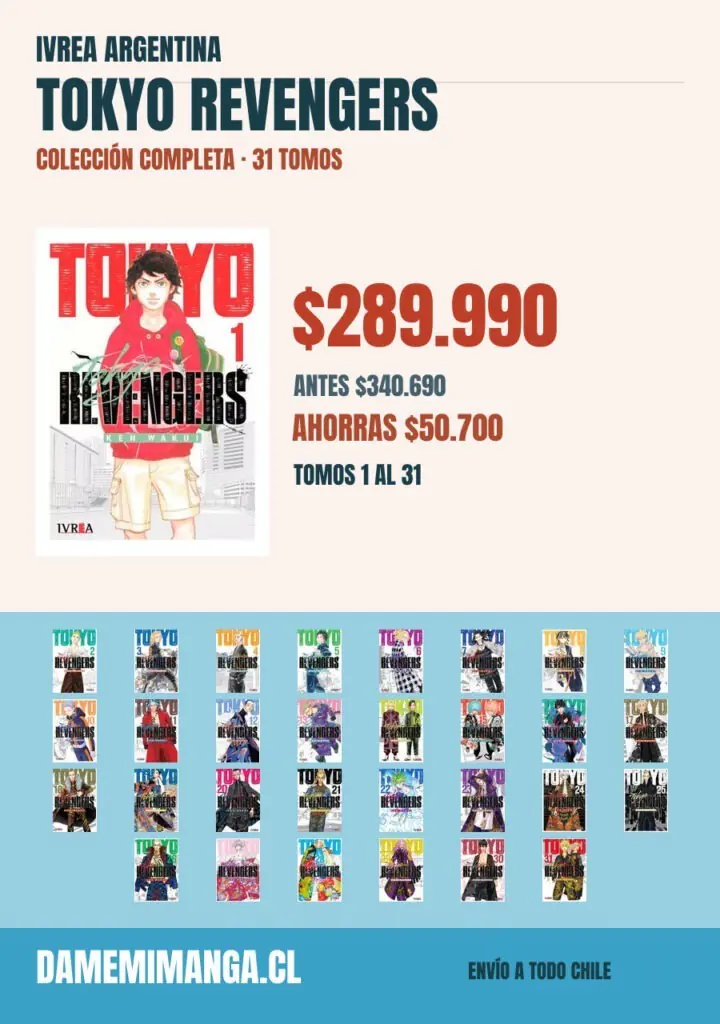 Tokyo Revengers Colección Completa (31 tomos) – Ivrea Argentina