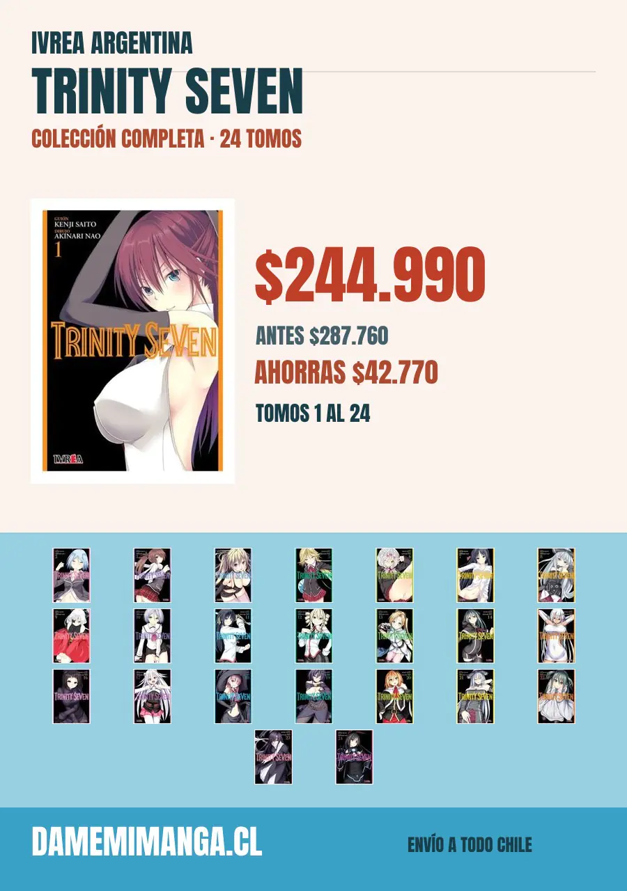 Trinity Seven Colección Completa (24 tomos) – Ivrea Argentina