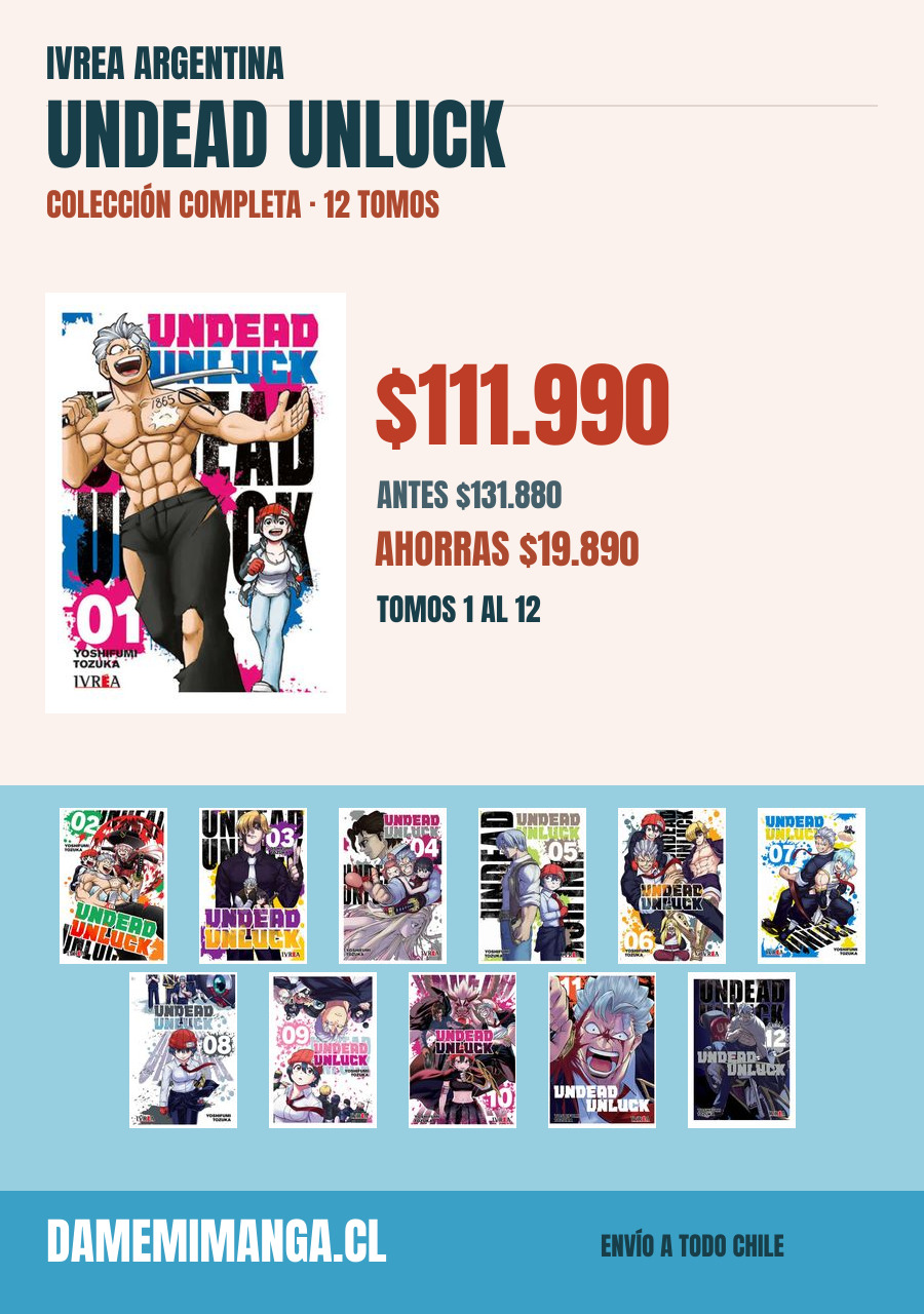 Undead Unluck Colección Completa (12 tomos) – Ivrea Argentina