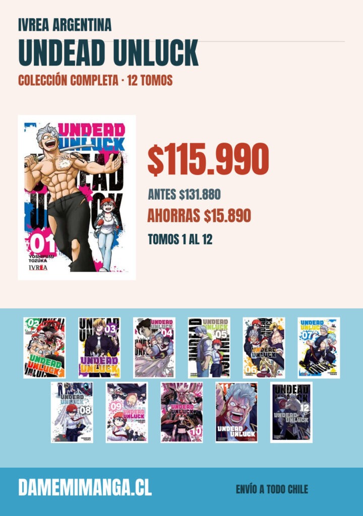 Undead Unluck Colección Completa (12 tomos) – Ivrea Argentina