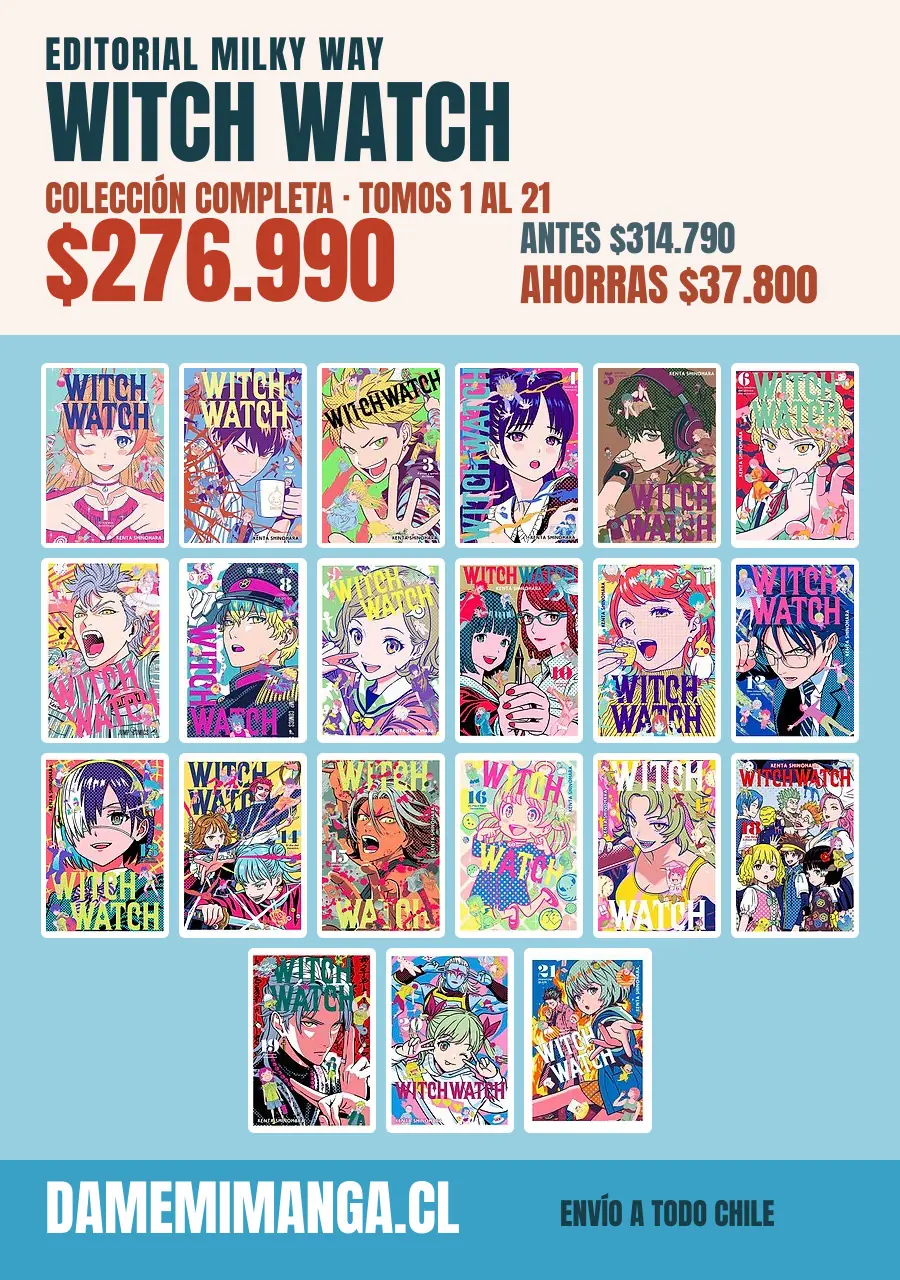 Witch Watch Colección Completa (21 tomos) – Editorial Milky Way