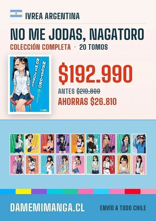 No Me Jodas, Nagatoro Colección Completa (20 tomos) – Ivrea Argentina