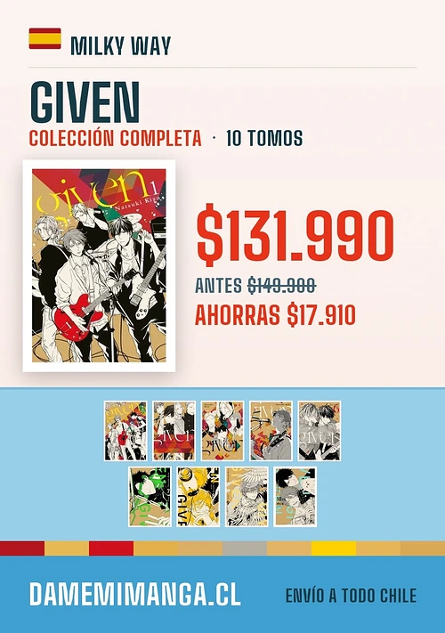 Given Colección Completa (10 tomos) – Milky Way