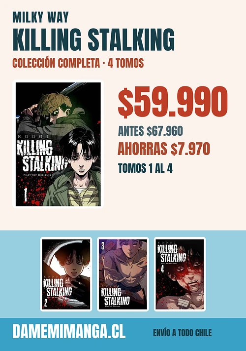 Killing Stalking Colección Completa (4 tomos) – Milky Way