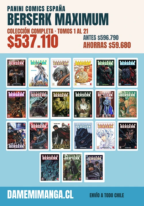 Berserk Maximum Colección Completa (21 tomos) – Panini España