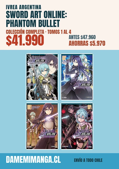 Sword Art Online: Phantom Bullet Colección Completa (4 tomos) – Ivrea Argentina