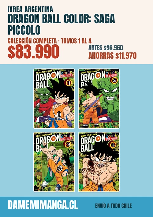 Dragon Ball Color: Saga Piccolo Colección Completa (4 tomos) – Ivrea Argentina