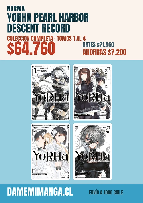 Yorha Pearl Harbor Descent Record Colección Completa (4 tomos) – Norma