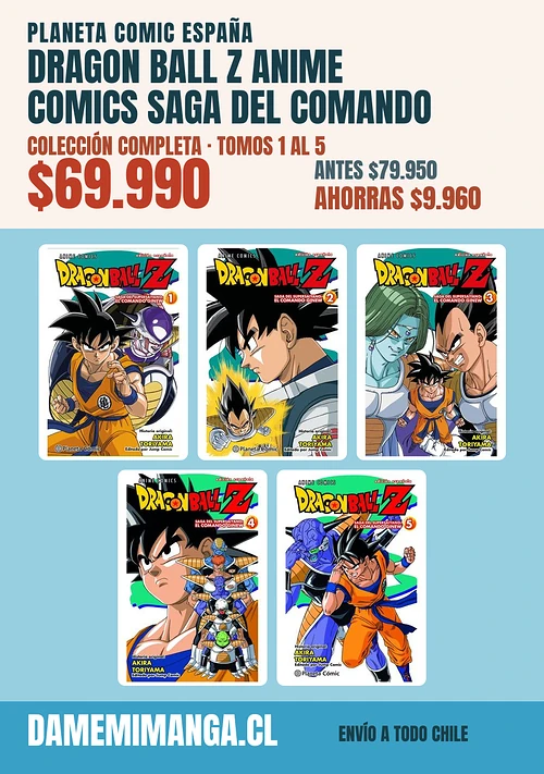 Dragon Ball Z Anime Comics Saga del comando Ginew Colección Completa (5 tomos) – Planeta Comic España