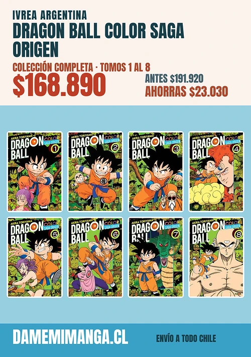 Dragon Ball Color Saga Origen Colección Completa (8 tomos) – Ivrea Argentina