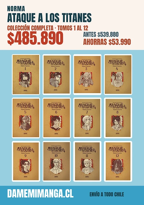 Ataque a los titanes Colección Completa (12 tomos) – Norma
