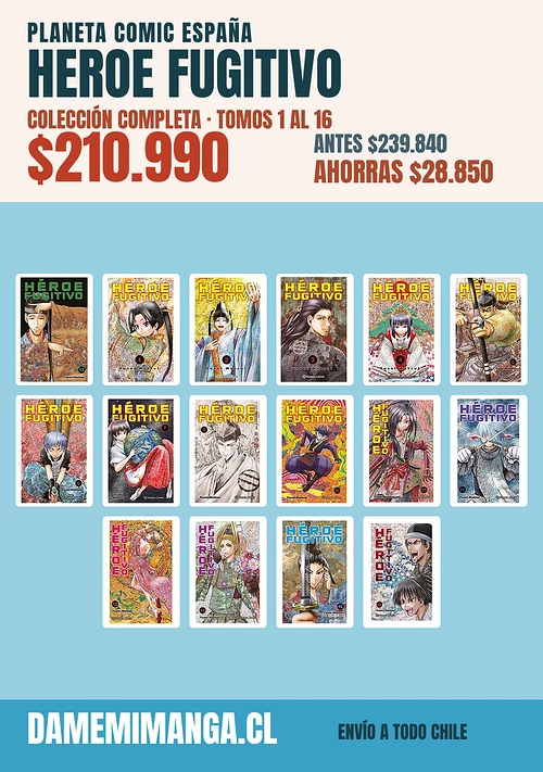 Heroe Fugitivo Colección Completa (16 tomos) – Planeta Comic España