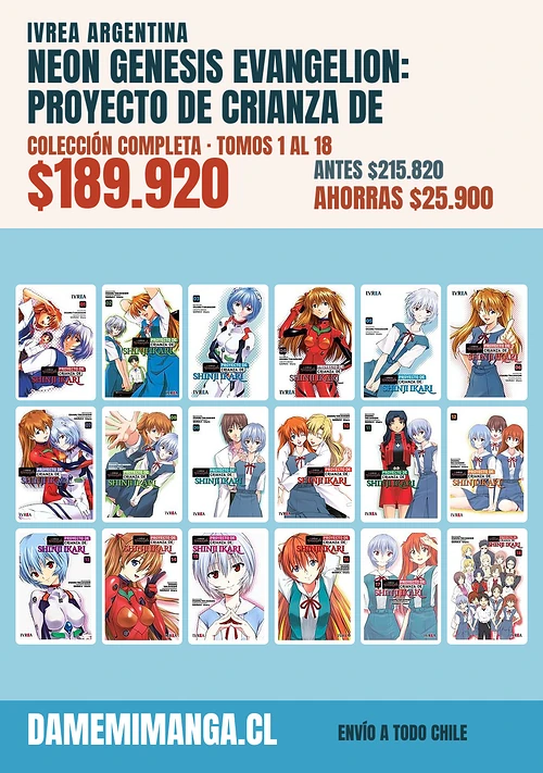Neon Genesis Evangelion: Proyecto de Crianza de Shinji Ikari Colección Completa (18 tomos) – Ivrea Argentina