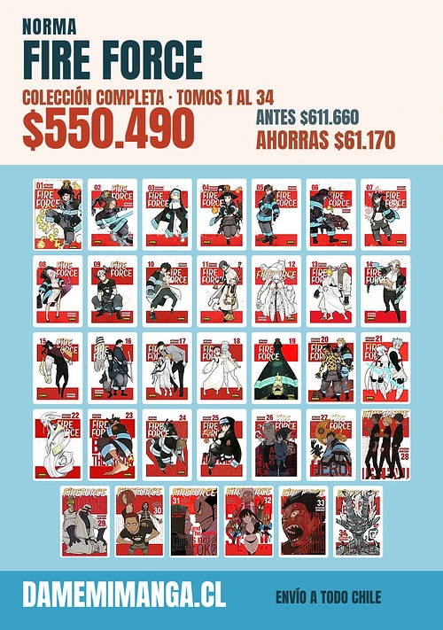 Fire Force Colección Completa (34 tomos) – Norma