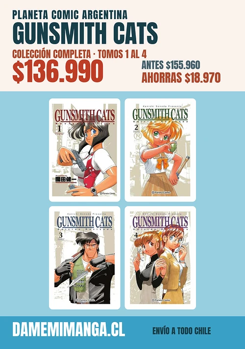 Gunsmith Cats Colección Completa (4 tomos) – Planeta Comic Argentina