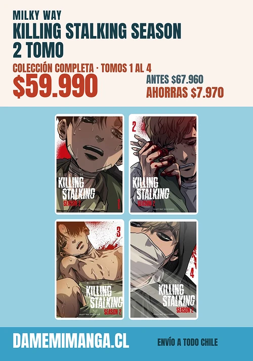 Killing Stalking Season 2 Tomo Colección Completa (4 tomos) – Milky Way