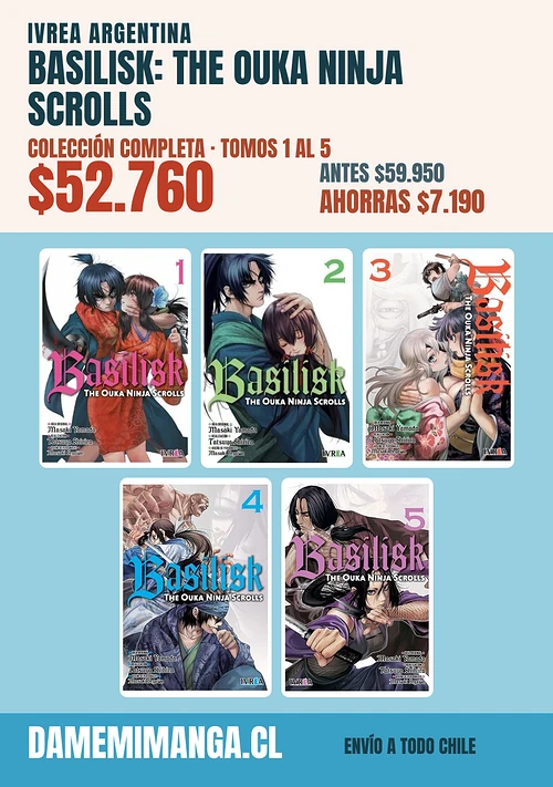 Basilisk: The Ouka Ninja Scrolls Colección Completa (5 tomos) – Ivrea Argentina