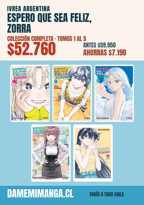 Espero que sea feliz, zorra Colección Completa (5 tomos) – Ivrea Argentina