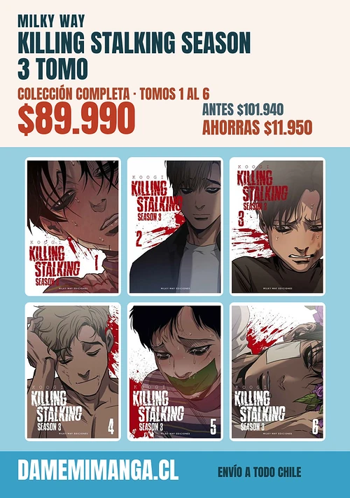 Killing Stalking Season 3 Tomo Colección Completa (6 tomos) – Milky Way