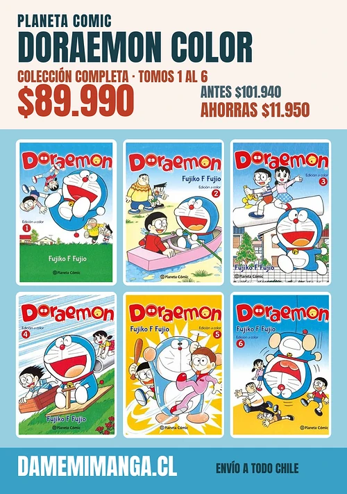 Doraemon Color Colección Completa (6 tomos) – Planeta Comic