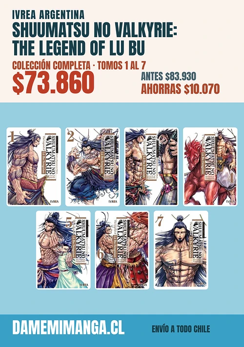 Shuumatsu no Valkyrie: The Legend of Lu Bu Fengxian Colección Completa (7 tomos) – Ivrea Argentina