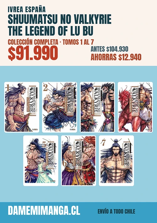 Shuumatsu no Valkyrie The Legend of lu bu Fengxian Colección Completa (7 tomos) – Ivrea España