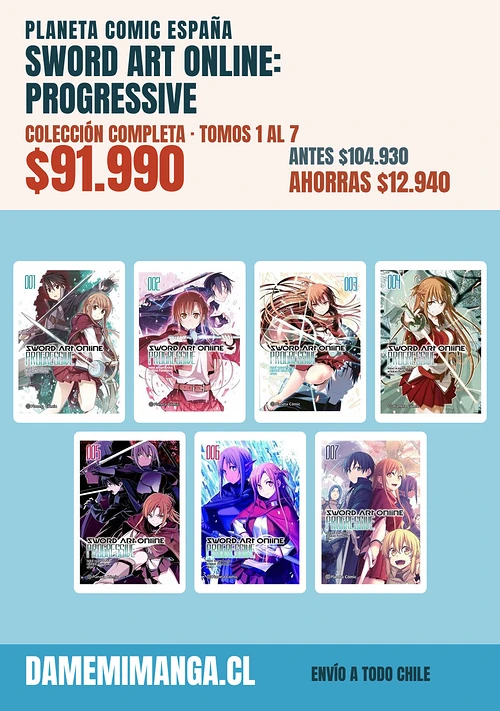 Sword Art Online: Progressive Colección Completa (7 tomos) – Planeta Comic España