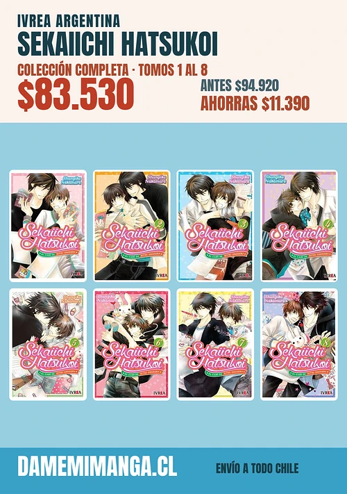 Sekaiichi Hatsukoi Colección Completa (8 tomos) – Ivrea Argentina